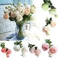 thumbnail image 1 of SPRING PARK Artificial Rose Flowers Peony Fake Flower Cloth Flowers Rose for Home Bridal Wedding Party Festival Decor, 1 of 7