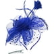 thumbnail image 4 of Tocado para mujer, sombrero para fiesta de té, años 20, 50, boda, cóctel, flor, malla, plumas, pinza para el pelo para carnaval, Halloween, 4 of 4
