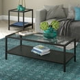 thumbnail image 2 of Evelyn&Zoe 20" Blackened Bronze Metal/Glass Side Table, 2 of 5