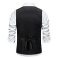 thumbnail image 4 of IROINNID Mens Suit Vest Formal Single Breasted Sleeveless Classic Waistcoat Button Dress Suit Vest,Coffee, 4 of 4