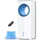thumbnail image 1 of Myicy Aire Acondicionado Sin Ventanas Enfriador De Aire Evaporativo Sin Aspas De 27 Pulgadas Con 4 Modos Y 3 Velocidades Tanques Dobles 4 Bolsas De Hielo Control Remoto De 25 Pies Temporizador 7H Enfr, 1 of 5
