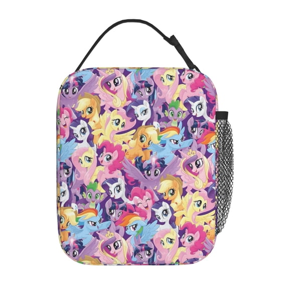 Portable Containers Lunchbox My Little Pony Lunch Bag Cooler Tote with Shoulder Strap for Work Office Travel Picnic