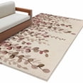thumbnail image 2 of Area Rug for Living Room, Brown Eucalyptus Leaves Non-Slip Indoor Large Carpet for Bedroom/Dining Room, Spring Leaves Plants Country Beige Washable Low-Profile Floor Mat Runner Rugs - 2.7 x 5 Ft, 2 of 7