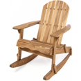 thumbnail image 1 of Noble House Malibu Acacia Wood Adirondack Rocking Chair in Natural Stained, 1 of 23