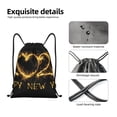 thumbnail image 4 of Xecao Happy New Year 2025 D Pattern Sports Drawstring Backpack - String Swim Gym Bag with Wet Proof Pocket for Women&Men-Small, 4 of 6