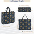 thumbnail image 6 of FORMRS Womens Corduroy Tote Bag Crossbody Shoulder Purse Handbag with Detachable Strap, Blue Sun Moon Pattern, 6 of 7