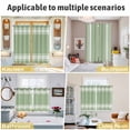 thumbnail image 6 of Sage Green Kitchen Curtains 84 Inch Length, Farmhouse Sage Green White Striped Grommet Top Bedroom Living Room Curtains, Light Filtering Cafe Curtain Drapes 2 Panels Set 84''x84'', 6 of 9