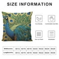 thumbnail image 5 of Chilfamy   Gold Peacock Bird Floral Chinoiserie Throw Pillow Cover Aqua and Green Lumbar Pillow Case Cushion Cover Asian Body Pillow Covers Home Decor for Sofa Living Room Bedroom White, 5 of 5