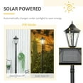 thumbnail image 5 of 8' Solar Lamp Post Light, Waterproof Aluminum, Motion Activated Sensor Pir, Automatic Outdoor Vintage Street Lamp For Garden, Lawn, Pathway, Driveway, Black, 5 of 8