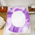 thumbnail image 5 of jejeloiu Abstract Fulid Artwork Bed Sheets,Modern Aesthetic Art King Sheets,Purple White Sheet Set For Girls Kids,Ultra Soft Home Decor,4pcs, 5 of 7