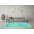 thumbnail image 3 of Ahgly Company Indoor Rectangle Abstract Turquoise Blue Contemporary Area Rugs, 7' x 9', 3 of 4
