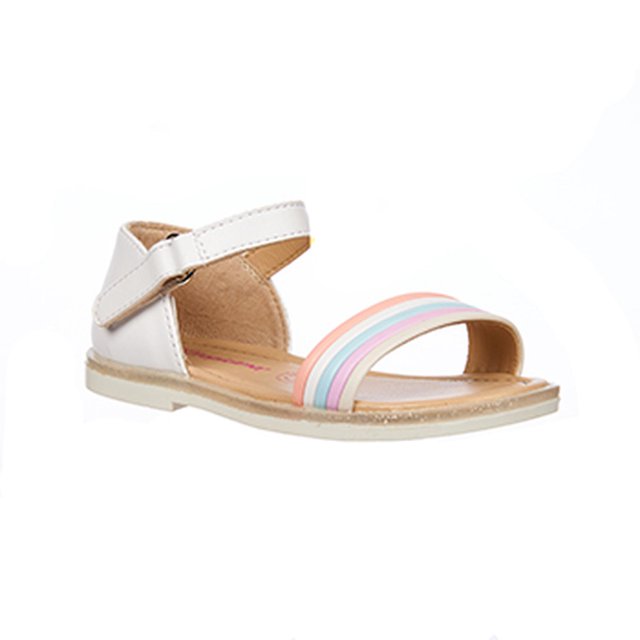 Sandalia Niñas Slide Moda Verano Blanco Tipo Piel Cómodas blanco 14 Tropicana 005A0L