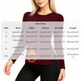 thumbnail image 3 of Nugftut Womens Thermal Tops Fleece Crew Neck Thermal Shirts Long Sleeve Hem Slit Warm Cold Weather Winter Thermal Tops, 3 of 9