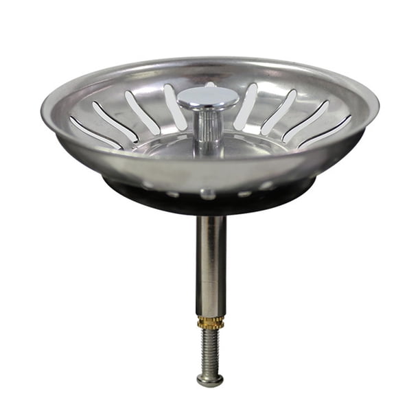 Colador para fregadero de cocina de 80 mm, 1 filtro de tapón para fregadero de cocina con altura ajustable, tapón para fregadero de cocina de acero inoxidable 304, desagüe para fregadero, -- Lefou