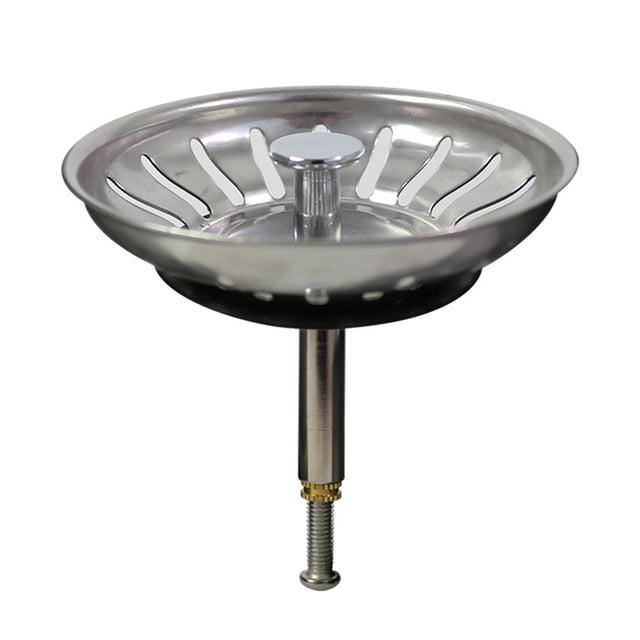 Colador para fregadero de cocina de 80 mm, 1 filtro de tapón para fregadero de cocina con altura ajustable, tapón para fregadero de cocina de acero inoxidable 304, desagüe para fregadero, -- Lefou
