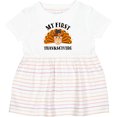 thumbnail image 3 of Inktastic My First Thanksgiving Cute Turkey Pilgrim Hat Girls Baby Dress, 3 of 5
