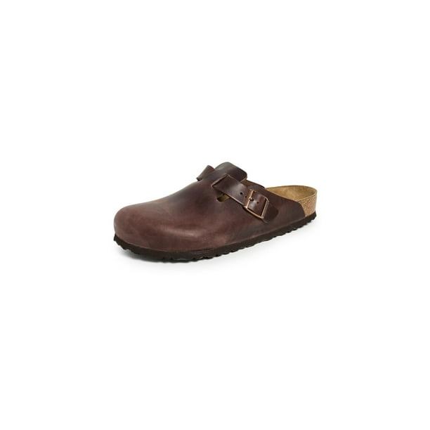 Zapatos Birkenstock Boston con Plantilla Suave de Cuero Habana, Talla 43 EU