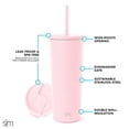 thumbnail image 2 of Vaso aislante moderno, sencillo, con tapa y pajita, 500 ml, 2 of 6