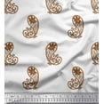 thumbnail image 1 of Soimoi Brown Silk Fabric Floral & Paisley Print Fabric by the Yard 42 Inch Wide, 1 of 1