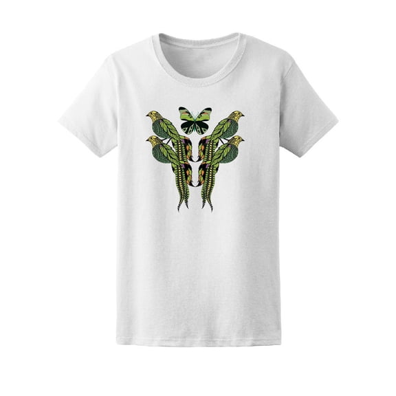 Amazing Tropical Birds Butterfly Tee Women's -Image by Shutterstock