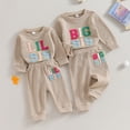 thumbnail image 2 of Big Sister Little Sister Matching Outfit Toddler Baby Girl Long Sleeve Sweatshirt Tops Pants Sets Kids Fall Spring Clothes, 2 of 7