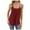 Wine, variant on REORIAFEE Cute Tank Tops for Women Cropped Sleeveless Tops Scoop Neck Tanks Eyelet Embroidery Flowy Tunic Shirts Solid Print Pullover Swing Spaghetti Strap Vest Summer Going Out Blue