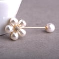 thumbnail image 3 of KLKCMS Flower Imitation Pearl Rhinestone Brooch Stick Collar Lapel Boutonniere Pin, 3 of 9