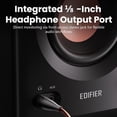 thumbnail image 6 of Restored Edifier MR5 2.0 Studio Monitor Bookshelf Speakers, 110W(RMS), Hi-Res Audio, Bluetooth 6.0, 3-Way Active Design, Room Compensation, XLR/TRS/RCA Inputs, Compact Size for Home Studio & Music, 6 of 9