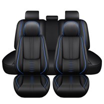 Leather Seat Covers for Subaru Most 98% Cars SUVs,Premium Car Seat Covers Full Set,Waterproof Car Seat Protectors with Airbag,Comfort Interior Cover Seats for Cars(Black+Blue)