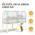 thumbnail image 5 of KING BIRD 71"×23"×55" Raised Garden Bed with Greenhouse, Legs Galvanized Steel Metal Elevated Garden Planter Box for Outdoor Gardening Beige, 5 of 12