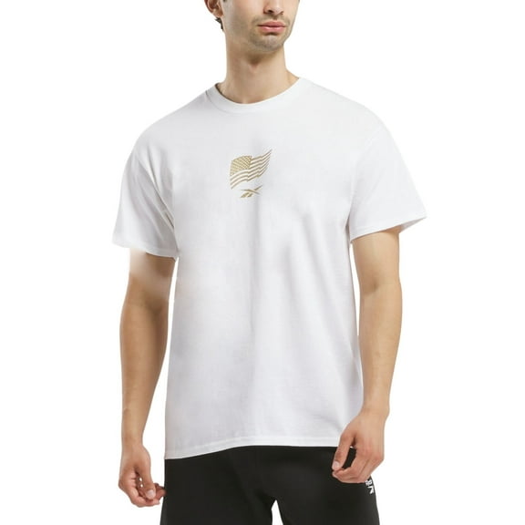 Reebok Mens Regular fit Short Sleeve Medal State of Mind T-Shirt Shirt XL White