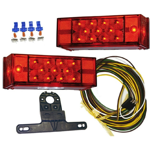 Submersible LED Over 80" Trailer Marker Stop Brake Turn Tail Light Kit
