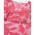 thumbnail image 4 of Moomaya Printed V-Neck Tops For Women, Ruffle Full Sleeve Sheer Summer Tunic Top, 4 of 9