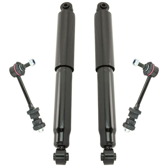 TRQ Rear Shock Absorbers with Sway Bar End Links for GM Truck SUV New SBA67013