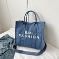thumbnail image 4 of Bolsa De Hombro Bolso Bandolera Para Mujer Bolso De Compras Grande Con Estampado De Alfabeto De Lona De Gran Capacidad Likrtyny Para Estrenar, 4 of 7