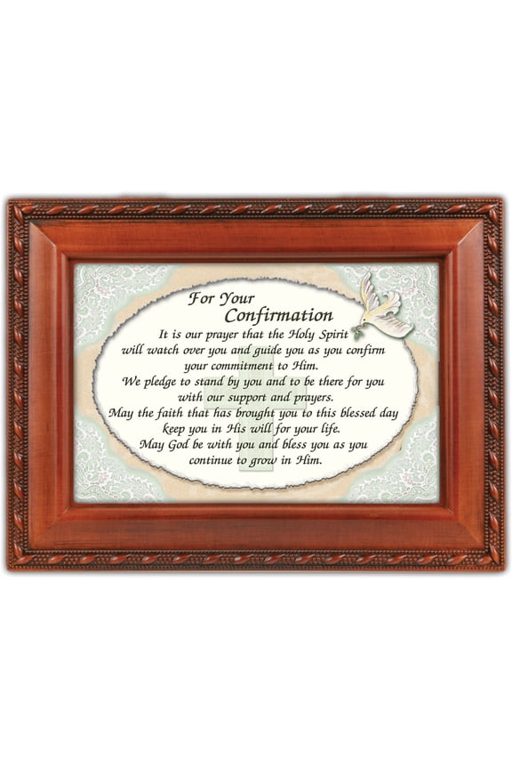 For Your Confirmation Woodgrain Music Box/Jewelry Box Plays Thy Faithfulness