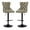 Olive Green & Black | PU Leather, variant on Tcbosik Upholstered Swivel Barstools Set of 2, Velvet Fabric Counter Height Bar Stool with Button Tufted Back, Modern Bar Chair with Metal Base for Kitchen Island, Dining Room, Beige & Gold