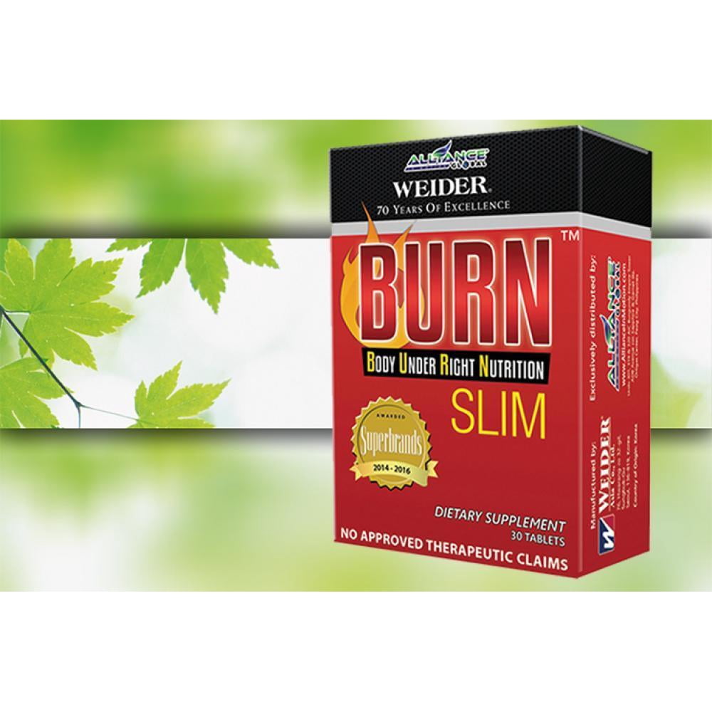 Weider BURN SLIM Dietary Organic Supplement Tablets