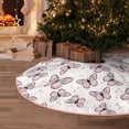 thumbnail image 6 of KLL Pink Butterflies (2) Christmas Tree Skirt 48" ,Party Decorations Farmhouse for Christmas Decorations Holiday Party, 6 of 6