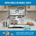 thumbnail image 4 of Kenmore Espresso Machine With Grinder & Milk Frother, Stainless Steel, 4 of 5