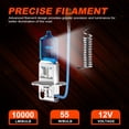 thumbnail image 4 of Pack of 2 H3 6000K Pure White 55W Halogen Fog Lights Bulbs DRL Conversion Kit, 4 of 12