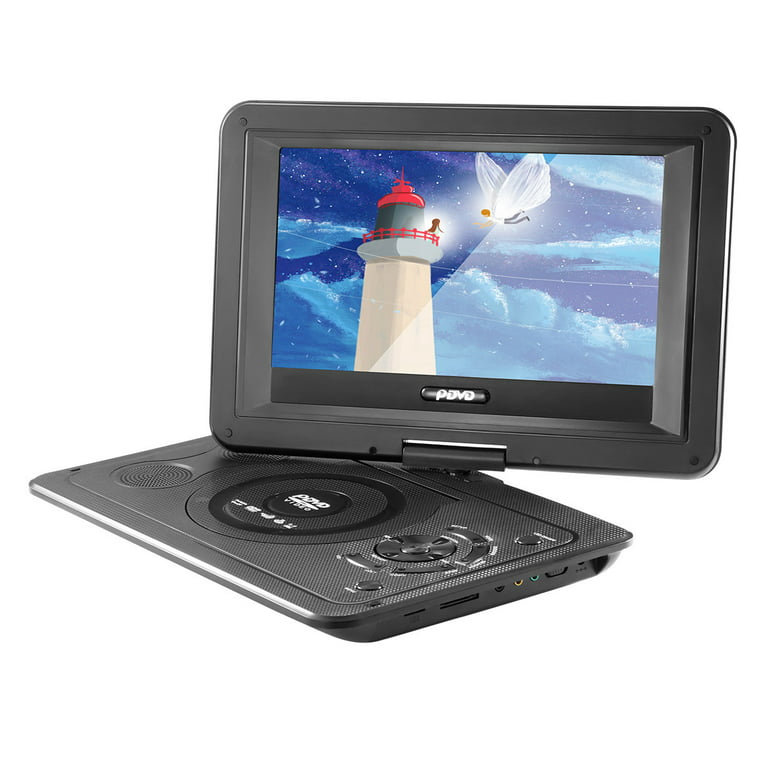 iFanze Portable DVD Player, with 14 HD Swivel Display Screen,800x480  Resolution 16:9 LCD Screen 100-240V,Dvd Player for Car