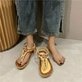 thumbnail image 7 of Kmdttou Shoes for Women Sandals Flat Bohemian Sandals Summer Casual Shoes With Round Toe Flat Beach Sandals on Clearance(Size:36-43), 7 of 7