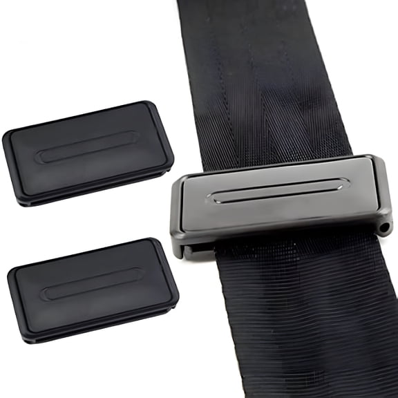 RIONIMA Car Seat Belt Adjuster, Seatbelt Clips | Smart Adjust Seat Belts to Relax Shoulder Neck Give You A Comfortable and Safe Experience | 2Pcs Black Seat Belt Clips