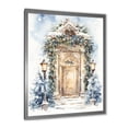 thumbnail image 2 of Designart "Winter Chirstmas Floral Farm Door III" Farm Framed Wall Art - Country White Farm Door Floral Entryway Framed Wall Art, 2 of 6
