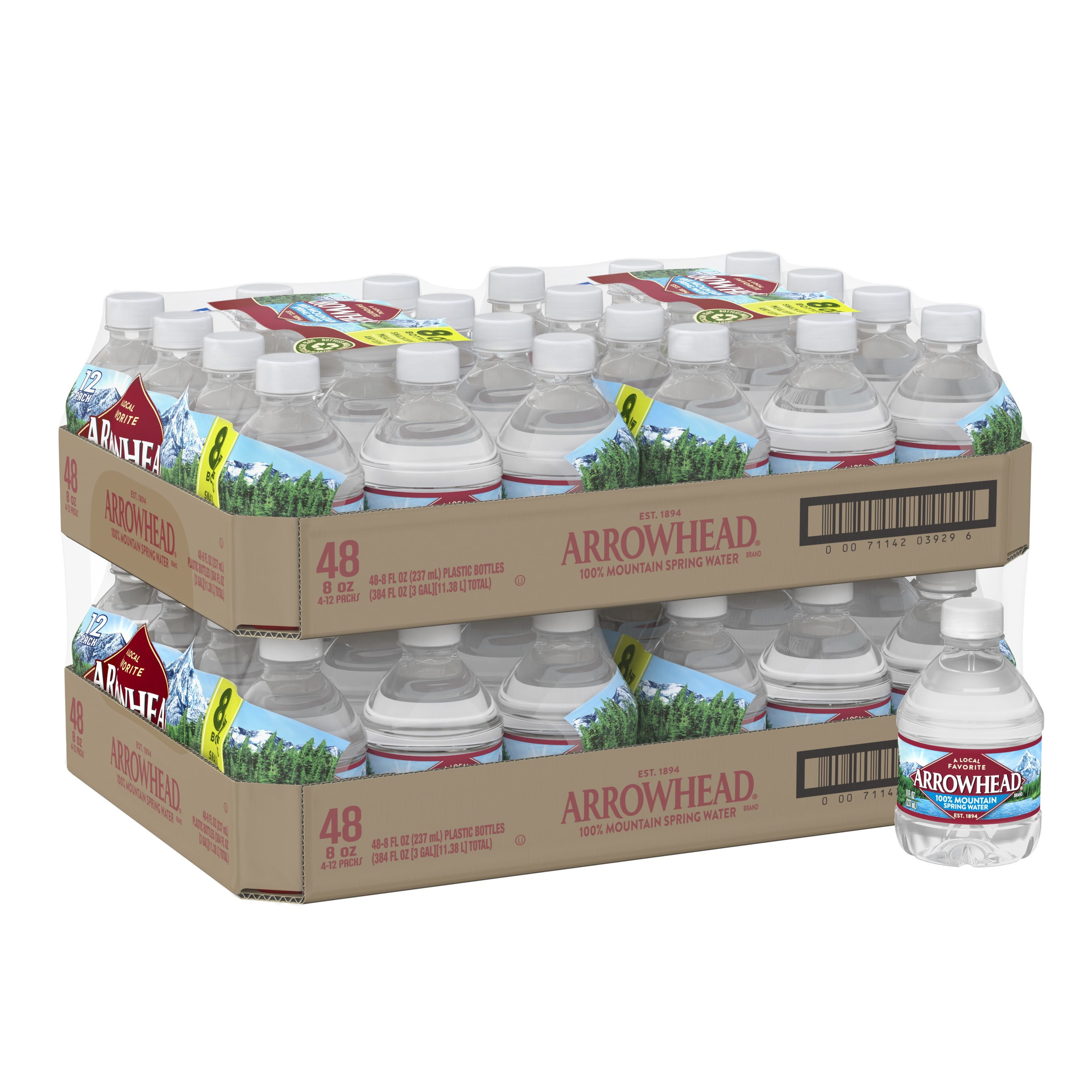 ARROWHEAD 100 Mountain Spring Water 96 8 Fl Oz Bottles Walmart 