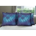 thumbnail image 6 of Ambesonne Blue Throw Pillow Cover 4 Pack, Cosmic Rain Effect Vivid, 16", Blue Black, 6 of 7