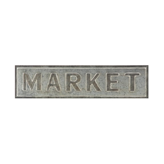 DecMode Indoor Grey Metal Farmhouse Sign Wall Decor