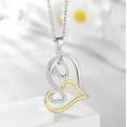 thumbnail image 4 of Ydou Heart Initial Necklaces for Women, 14K Gold Plated Dainty Heart Letter Pendant Necklace for Women, 4 of 9
