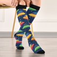 thumbnail image 5 of FORMRS Womens Knee High Socks Casual Long Thick Travel Daily Wear, 1 Pair, Rainbow Space Cat, 5 of 6